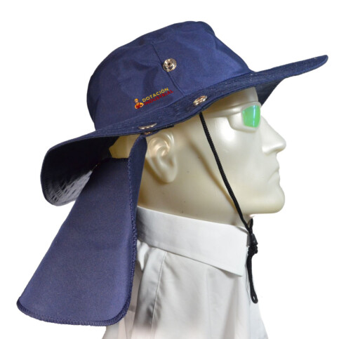 Gorro Tipo Safari Cubre Cuello - Azul oscuro