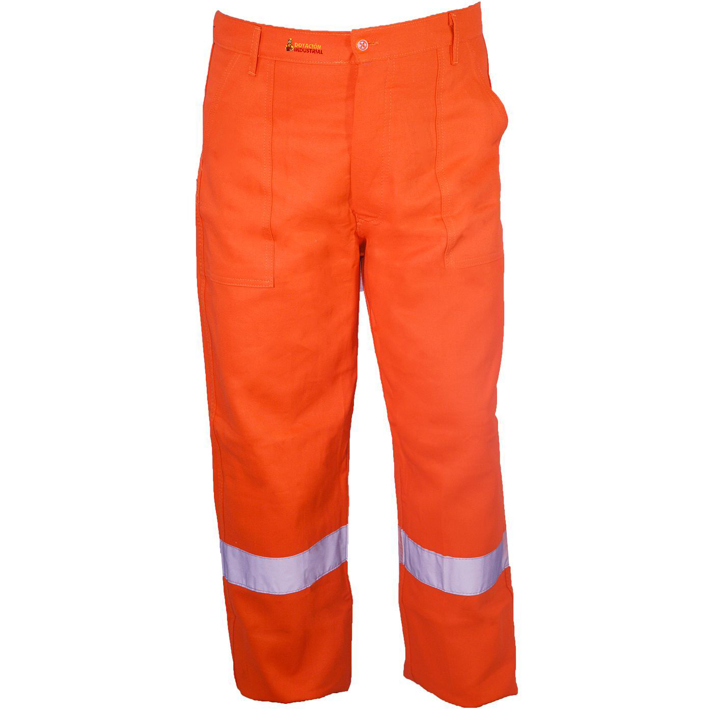 Pantalón en Dril Naranja Delante