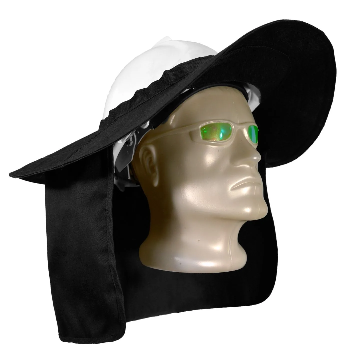 Pava para casco con proteccion en cuello - Negro